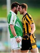 9 November 2014; Seamus Quigley, Roslea Shamrocks, and Michael Martin, St. Eunan's, get involved in an altercation during the first half. AIB Ulster GAA Football Senior Club Championship, Quarter-Final, St Eunan's v Roslea Shamrocks, O'Donnell Park, Letterkenny, Co. Donegal. Photo by Sportsfile