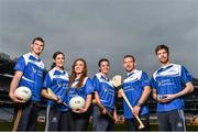 3 December 2014; Pictured at the launch of the 2015 Liberty Insurance GAA National Games Development Conference are, from left to right, Meath footballer Paddy O'Rourke, Dublin camogie player Louise O'Hara, Monaghan ladies footballer Laura McEneaney, Wexford rounders player Sarah McGuinness, Kilkenny hurler Richie Hogan and Dublin handballer Cian O'Dalaigh. The theme for the conference, which takes place in Croke Park on January 9th and 10th, is “Putting Youth into Perspective”. Sonia O’Sullivan is the Liberty Insurance guest speaker at the conference, and will be presenting on the topic of Motivating and Maintaining Youth Participation in Sport. Croke Park, Dublin. Picture credit: Ramsey Cardy / SPORTSFILE