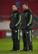 28 November 2014; Munster head coach Anthony Foley, right, and assistant coach Brian Walsh, left. Guinness PRO12, Round 9, Munster v Ulster, Thomond Park, Limerick. Picture credit: Stephen McCarthy / SPORTSFILE