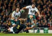 8 November 2014; Rob Kearney, Ireland, evades the tackle of Jannie du Plessis, South Africa. Guinness Series, Ireland v South Africa, Aviva Stadium, Lansdowne Road, Dublin. Picture credit: Stephen McCarthy / SPORTSFILE