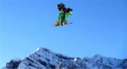 8 February 2014; Team Ireland's Seamus O'Connor in action during the Men's Slopestyle Semi-finals Run 2. Sochi 2014 Winter Olympic Games, Rosa Khutor Extreme Park Sochi, Russia. Picture credit: William Cherry / SPORTSFILE