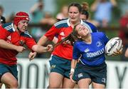 13 September 2014; Meg Parkinson, Leinster, is pulled by the hair while being tackled by Leah Barbour, Munster, a tackle for which Barbour received a yellow card. Women’s Senior Interprovincial, Leinster v Munster, Ashbourne RFC, Ashbourne, Co. Meath. Picture credit: Brendan Moran / SPORTSFILE