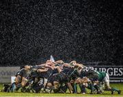 31 January 2014; General view of the scrum between Ireland and Scotland. U20 Six Nations Rugby Championship, Ireland v Scotland, Dubarry Park, Athlone, Co. Westmeath. Picture credit: David Maher / SPORTSFILE
