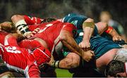 11 January 2014; A general view of a scrum during the game. Heineken Cup 2013/14, Pool 6, Round 5, Gloucester v Munster, Kingsholm, Gloucester, England. Picture credit: Diarmuid Greene / SPORTSFILE