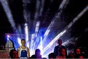 5 December 2014; Colin Donovan waits to enter the ring ahead of his 94kg bout against Patick Mongan. National Intermediate Boxing Championships, National Stadium, Dublin. Picture credit: Ramsey Cardy / SPORTSFILE