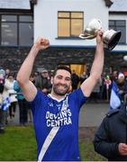 6 December 2014; St Mary's captain Bryan Sheehan lifts the Jack Murphy cup following their South Kerry Championship Final victory. South Kerry Championship Final Replay, St Mary's v Waterville. Con Keating Park, Cahersiveen, Co. Kerry. Picture credit: Stephen McCarthy / SPORTSFILE