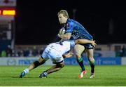 6 December 2014; Kieran Marmion, Connacht, is tackled by Bastien Duhalde, Bayonne. European Rugby Challenge Cup 2014/15, Pool 2, Round 3, Connacht v Bayonne, The Sportsground, Galway. Photo by Sportsfile