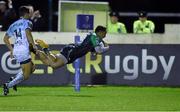 6 December 2014; Bundee Aki, Connacht, goes over to score his side's 3rd try. European Rugby Challenge Cup 2014/15, Pool 2, Round 3, Connacht v Bayonne, The Sportsground, Galway. Photo by Sportsfile