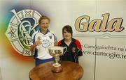 30 July 2007; Patricia Jackman, Waterford U16 B captain, left, and Aine Kelly, Derry U16 B captain, making the draw for the Gala All-Ireland Camogie O'Duffy Cup, Senior A Championship semi-final, at a luncheon in Croke Park. The draw paired last year’s finalists, Cork and Tipperary, while Wexford will face Galway in the other semi-final. Both semi-finals will take place in Nowlan Park, Kilkenny on Saturday 11th August 2007. Croke Park, Dublin. Picture credit; Stephen McCarthy / SPORTSFILE