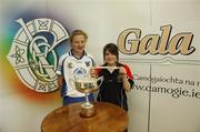 30 July 2007; Patricia Jackman, Waterford U16 B captain, left, and Aine Kelly, Derry U16 B captain, making the draw for the Gala All-Ireland Camogie O'Duffy Cup, Senior A Championship semi-final, at a luncheon in Croke Park. The draw paired last year’s finalists, Cork and Tipperary, while Wexford will face Galway in the other semi-final. Both semi-finals will take place in Nowlan Park, Kilkenny on Saturday 11th August 2007. Croke Park, Dublin. Picture credit; Stephen McCarthy / SPORTSFILE