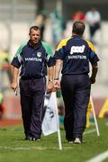 29 July 2007; Limerick stand in manager Gary Kirby, left, walks by Clare manager Tony Considine. Guinness All-Ireland Senior Hurling Championship Quarter-Final, Clare v Limerick, Croke Park, Dublin. Picture credit; Brendan Moran / SPORTSFILE