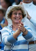 29 July 2007; A Waterford supporter cheers on her team. Guinness All-Ireland Senior Hurling Championship Quarter-Final, Cork v Waterford, Croke Park, Dublin. Picture credit; Brendan Moran / SPORTSFILE