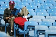 28 July 2007; A Galway supporter reads his match programme before the game. Guinness All-Ireland Senior Hurling Championship Quarter-Final, Kilkenny v Galway, Croke Park, Dublin. Picture credit; Brendan Moran / SPORTSFILE