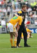 4 August 2007; Antrim manager, Jody Gormley, consoles Darrel Martin at the end. Tommy Murphy Cup Final, Wicklow v Antrim, Croke Park, Dublin. Picture credit; Oliver McVeigh / SPORTSFILE