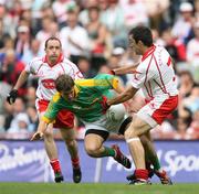 4 August 2007; Brian Farrell, Meath, in action against Joe McMahon, Tyrone. Bank of Ireland Football Championship Quarter Final, Tyrone v Meath, Croke Park, Dublin. Picture Credit; Oliver McVeigh / SPORTSFILE