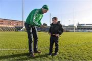 7 December 2014; Henry Shefflin, Ballyhale Shamrocks, signs a hurley for 7 year old Neill Byrne. AIB Leinster GAA Hurling Senior Club Championship Final, Ballyhale Shamrocks v Kilcormac Killoughey, O'Moore Park, Portlaoise, Co. Laois. Picture credit: David Maher / SPORTSFILE