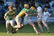 7 December 2014; Colin Fennelly, Ballyhale Shamrocks, in action against Peter Healion, Kilcormac Killoughey. AIB Leinster GAA Hurling Senior Club Championship Final, Ballyhale Shamrocks v Kilcormac Killoughey, O'Moore Park, Portlaoise, Co. Laois. Picture credit: Ramsey Cardy / SPORTSFILE