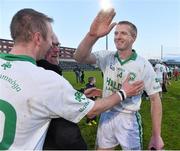 7 December 2014; Ballyhale Shamrocks' Henry Shefflin, right, celebrates with James Cha Fitzpatrick at the end of the game. AIB Leinster GAA Hurling Senior Club Championship Final, Ballyhale Shamrocks v Kilcormac Killoughey, O'Moore Park, Portlaoise, Co. Laois. Picture credit: David Maher / SPORTSFILE