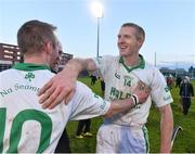 7 December 2014; Ballyhale Shamrocks' Henry Shefflin, right, celebrates with James Cha Fitzpatrick at the end of the game. AIB Leinster GAA Hurling Senior Club Championship Final, Ballyhale Shamrocks v Kilcormac Killoughey, O'Moore Park, Portlaoise, Co. Laois. Picture credit: David Maher / SPORTSFILE