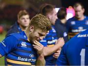 7 December 2014; A dejected Ian Madigan, Leinster, following his side's defeat. European Rugby Champions Cup 2014/15, Pool 2, Round 3, Harlequins v Leinster. Twickenham Stoop, Twickenham, London, England. Picture credit: Stephen McCarthy / SPORTSFILE
