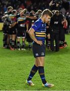 7 December 2014; A dejected Ian Madigan, Leinster, following his side's defeat. European Rugby Champions Cup 2014/15, Pool 2, Round 3, Harlequins v Leinster. Twickenham Stoop, Twickenham, London, England. Picture credit: Stephen McCarthy / SPORTSFILE