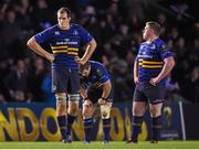 7 December 2014; Leinster players, from left, Devin Toner, Sean Cronin and Tadhg Furlong at the final whistle. European Rugby Champions Cup 2014/15, Pool 2, Round 3, Harlequins v Leinster. Twickenham Stoop, Twickenham, London, England. Picture credit: Stephen McCarthy / SPORTSFILE