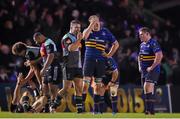 7 December 2014; Leinster's Devin Toner and Tadhg Furlong, right, at the final whistle. European Rugby Champions Cup 2014/15, Pool 2, Round 3, Harlequins v Leinster. Twickenham Stoop, Twickenham, London, England. Picture credit: Stephen McCarthy / SPORTSFILE
