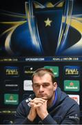 9 December 2014; Leinster's Rhys Ruddock during a press conference ahead of their European Champions Cup, Pool 2, match against Harlequins on Saturday. Leinster Rugby Press Conference, Leinster Rugby HQ, UCD, Belfield, Dublin. Picture credit: Pat Murphy / SPORTSFILE