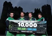 9 December 2014; Ireland cricketers, from left, Andy Balbirnie, Max Sorensen, John Mooney, and Tim Murtagh, at the launch of &quot;Be Part of the 10,000&quot; for the one day international cricket match between Ireland and England, which is taking place at Malahide on Friday May 8th 2015. Malahide Castle, Dublin. Photo by Sportsfile