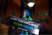 9 December 2014; Ireland cricketer Andy Balbirnie at the launch of &quot;Be Part of the 10,000&quot; for the one day international cricket match between Ireland and England, which is taking place at Malahide on Friday May 8th 2015. Malahide Castle, Dublin. Photo by Sportsfile