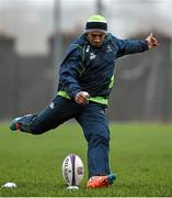 9 December 2014; Connacht's Bundee Aki in action during squad training ahead of their European Rugby Challenge Cup match against Bayonne on Saturday. Connacht Rugby Squad Training, The Sportsground, Galway. Picture credit: Diarmuid Greene / SPORTSFILE