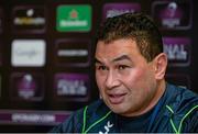 9 December 2014; Connacht head coach Pat Lam during a press conference ahead of their European Rugby Challenge Cup match against Bayonne on Saturday. Connacht Rugby Squad Training, The Sportsground, Galway. Picture credit: Diarmuid Greene / SPORTSFILE