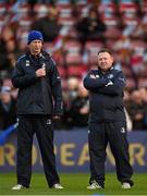 7 December 2014; Leinster head coach Matt O'Connor and forwards coach Leo Cullen, left. European Rugby Champions Cup 2014/15, Pool 2, Round 3, Harlequins v Leinster. Twickenham Stoop, Twickenham, London, England. Picture credit: Stephen McCarthy / SPORTSFILE