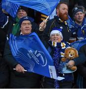 7 December 2014; Leinster supporters urge on their side. European Rugby Champions Cup 2014/15, Pool 2, Round 3, Harlequins v Leinster. Twickenham Stoop, Twickenham, London, England. Picture credit: Stephen McCarthy / SPORTSFILE
