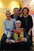 9 December 2014; Former World Cross Country Silver medalist Catherina McKiernan, former seven time All-Ireland Triathlon Champion Gerard Hartmann and former World Champion, European Champion and World Cross Country Champion Sonia O’Sullivan, with John Treacy, CEO of the Irish Sports Council, at the Irish Runner Yearbook launch, Athletics Ireland HQ, Northwood, Santry, Dublin. Picture credit: Barry Cregg / SPORTSFILE