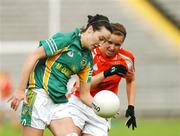 28 July 2007; Katie O'Brien, Meath, in action against Sinead McCleary, Armagh. TG4 All-Ireland Ladies Football Championship Group 3, Armagh v Meath, St Tighearnach's Park, Clones, Co. Monaghan. Picture credit: Matt Browne / SPORTSFILE