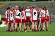 28 July 2007; The Tyrone team in a huddle. TG4 Ladies All-Ireland Senior Football Championship, Group 3, Tyrone v Donegal. Healy Park, Omagh, Co. Tyrone. Picture credit; Oliver McVeigh / SPORTSFILE