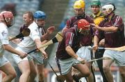 5 August 2007; Brian Connaughton, Westmeath, in action against Colm Buggy, left, and Brian Coulston, Kildare. Christy Ring Cup Final, Kildare v Westmeath, Croke Park, Dublin. Picture credit; Matt Browne / SPORTSFILE