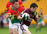 5 August 2007; Michael Martyn, Galway, in action against Billy O'Connor, Carlow. ESB All-Ireland Minor Football Championship Quater-Final, Galway v Carlow, O'Connor Park, Tullamore, Co. Offaly. Picture credit; Oliver McVeigh / SPORTSFILE