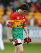 5 August 2007; A dejected Cormac Mullins, Carlow, after the final whistle. ESB All-Ireland Minor Football Championship Quater-Final, Galway v Carlow, O'Connor Park, Tullamore, Co. Offaly. Picture credit; Oliver McVeigh / SPORTSFILE