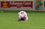 5 August 2007; A dejected Kyle Coney, Tyrone, after the game. ESB All-Ireland Minor Football Championship Quater-Final, Tyrone v Kerry, O'Connor Park, Tullamore, Co. Offaly. Picture credit; Oliver McVeigh / SPORTSFILE