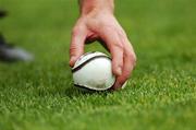 5 August 2007; A sliothar is placed on the pitch for a line ball. Guinness All-Ireland Hurling Championship Quater-Final Replay, Cork v Waterford, Croke Park, Dublin. Picture credit; Ray McManus / SPORTSFILE