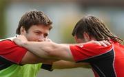 6 August 2007; Ireland's Bryan Young, left, and Isaac Boss in action during squad training. Ireland rugby training, Stradbrook Road, Blackrock, Co. Dublin. Picture credit; Brendan Moran / SPORTSFILE