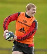 10 December 2014; Munster's John Ryan in action during squad training ahead of their European Rugby Champions Cup 2014/15, Pool 1, Round 4, match against ASM Clermont Auvergne on Sunday. Munster Rugby Squad Training, University of Limerick, Limerick. Picture credit: Diarmuid Greene / SPORTSFILE