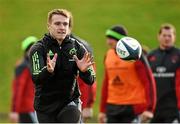 10 December 2014; Munster's Rory Scannell in action during squad training ahead of their European Rugby Champions Cup 2014/15, Pool 1, Round 4, match against ASM Clermont Auvergne on Sunday. Munster Rugby Squad Training, University of Limerick, Limerick. Picture credit: Diarmuid Greene / SPORTSFILE