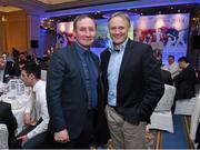 10 December 2014; Ireland rugby head coach Joe Schmidt, right, and Dublin senior football manager Jim Gavin at the the Philips Sports Manager of the Year 2014 awards. Shelbourne Hotel, Dublin. Picture credit: Matt Browne / SPORTSFILE