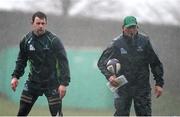 9 December 2014; Connacht head coach Pat Lam, right, and Willie Faloon, left, during squad training ahead of their European Rugby Challenge Cup match against Bayonne on Saturday. Connacht Rugby Squad Training, The Sportsground, Galway. Picture credit: Diarmuid Greene / SPORTSFILE