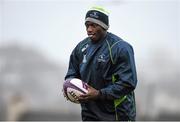 9 December 2014; Connacht's Niyi Adeolokun in action during squad training ahead of their European Rugby Challenge Cup match against Bayonne on Saturday. Connacht Rugby Squad Training, The Sportsground, Galway. Picture credit: Diarmuid Greene / SPORTSFILE