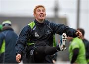 9 December 2014; Connacht's Darragh Leader in action during squad training ahead of their European Rugby Challenge Cup match against Bayonne on Saturday. Connacht Rugby Squad Training, The Sportsground, Galway. Picture credit: Diarmuid Greene / SPORTSFILE