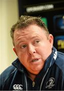 12 December 2014; Leinster Head Coach Matt O'Connor during a press conference ahead of their European Rugby Champions Cup, pool 2, round 4, match against Harlequins on Saturday. Leinster Rugby Press Conference. Leinster Rugby HQ, Belfield, Dublin. Picture credit: Piaras Ó Mídheach / SPORTSFILE